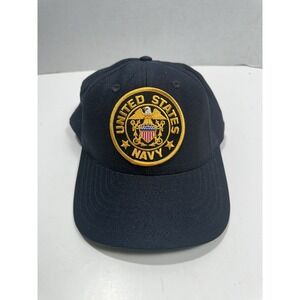 United States NAVY Embroidered Eagle Crest Made Usa Cap Hat Adjustable Snapback